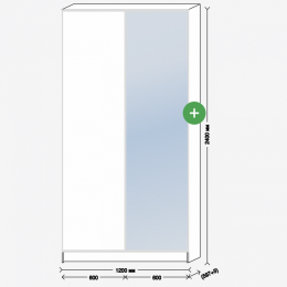 Шкаф купе на 2 секции