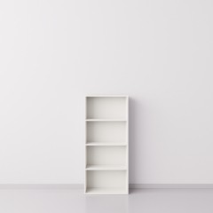 Стеллаж 1x4 прямоугольника, белый