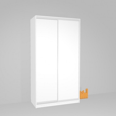 Простой шкаф-купе для одежды на две двери