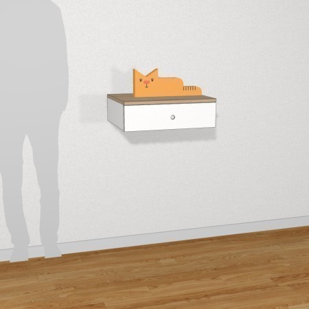 Полка с ящиком настенная