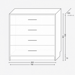 Комод  (серия Базис)