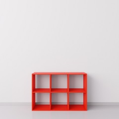 Шкафчик для детских игрушек 3х2, ДСП, красный