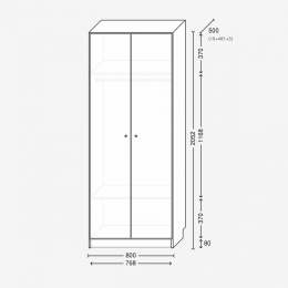 Шкаф для одежды (серия Базис)