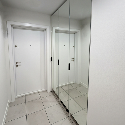 Зеркальный гардеробный шкаф для одежды