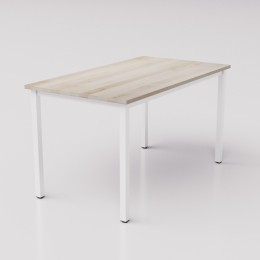 Большой рабочий стол из натуральной берёзы на металлокаркасе 135х75см