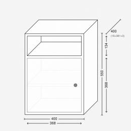 Прикроватная тумба  с дверцей (серия Базис)