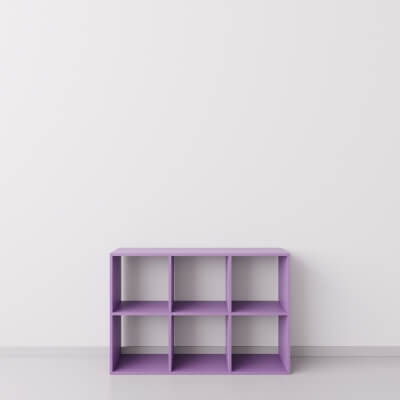 Шкафчик для детских игрушек 3х2, ДСП, фиолетовый