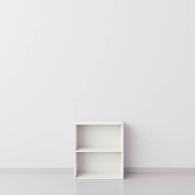 Тумба 1x2 прямоугольника, белая