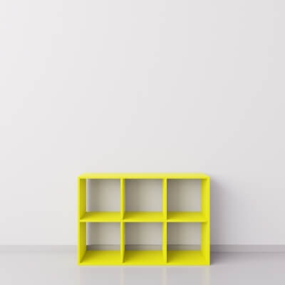 Шкафчик для детских игрушек 3х2, ДСП, жёлтый