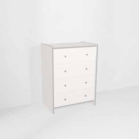 Комод серо-белый, ЛДСП, 80х80х40см