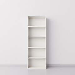 Стеллаж 1x5 прямоугольников, белый