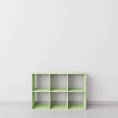 Шкафчик для детских игрушек 3х2, ДСП, фисташковый