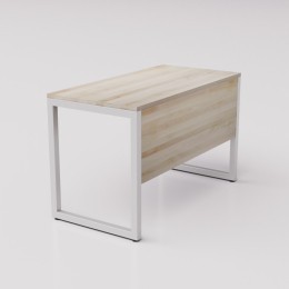 Рабочий стол из берёзы на сером металлическом каркасе Зета ГЗ, 120х60см