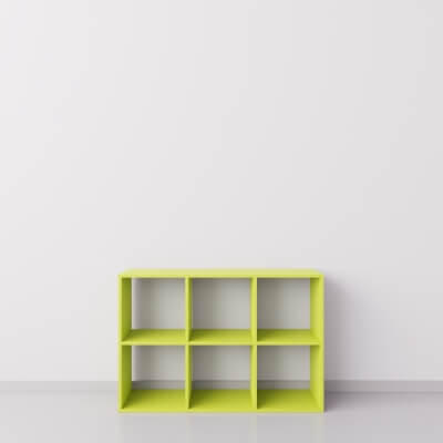 Шкафчик для детских игрушек 3х2, ДСП, лаймовый